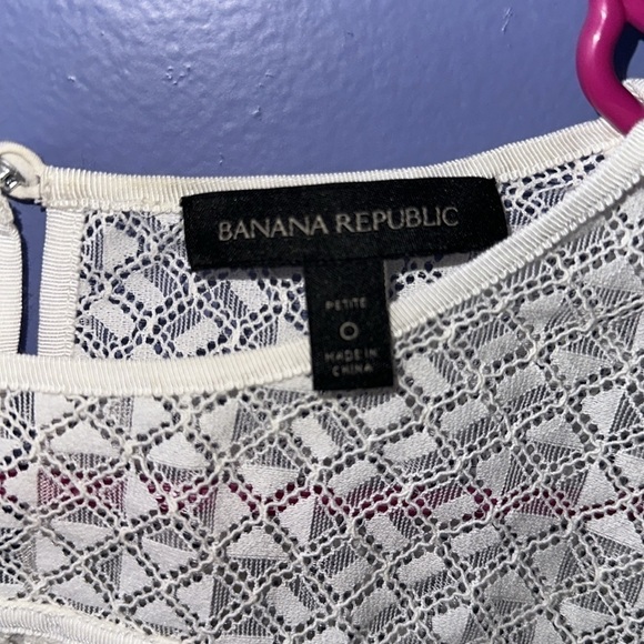 Banana Republic Women’s White Baby Doll Dress size 0 - Picture 3 of 5